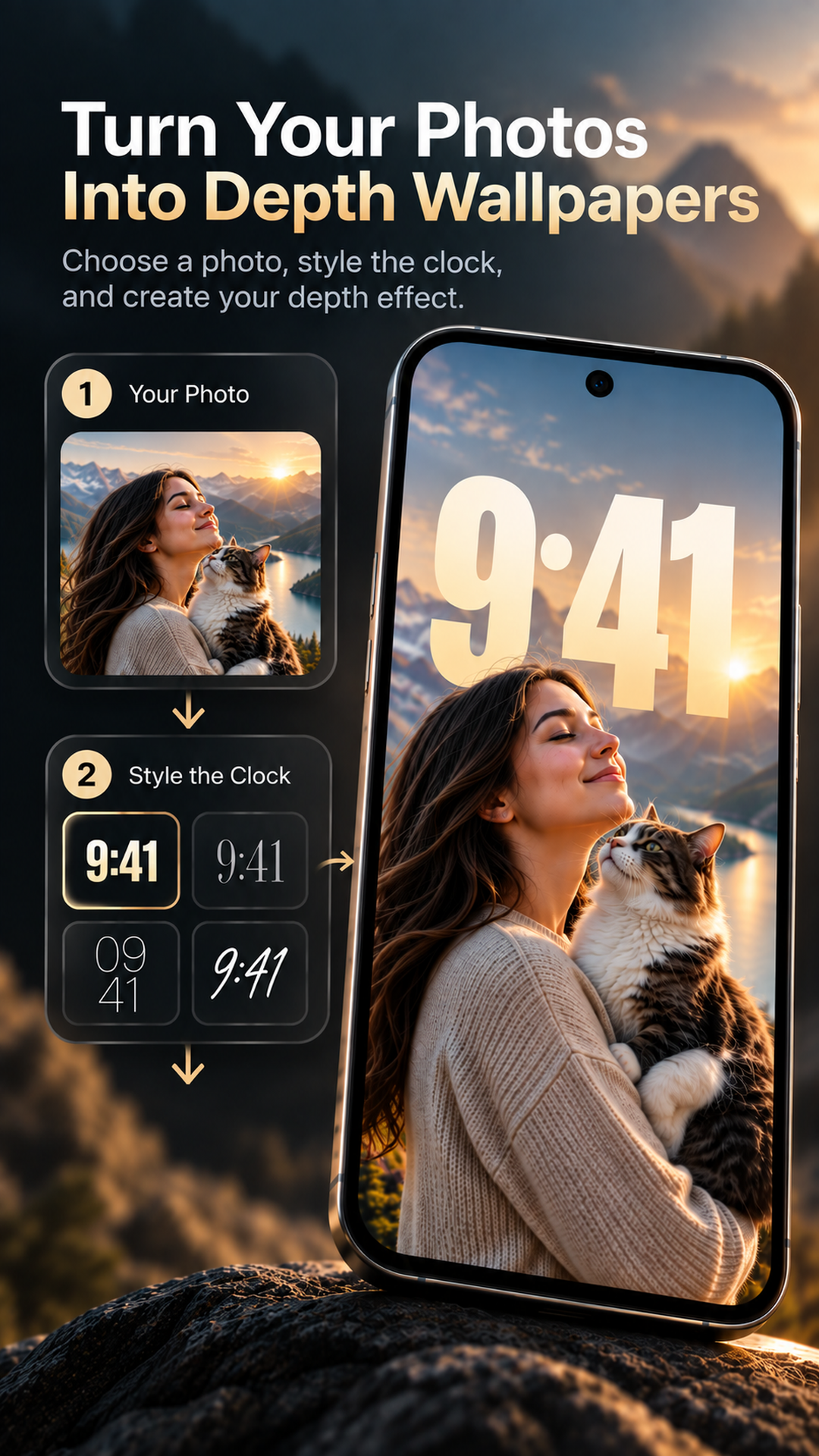 Turn photos into depth wallpapers